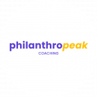 Philanthropeak Coaching logo with colorful text - adhd coach